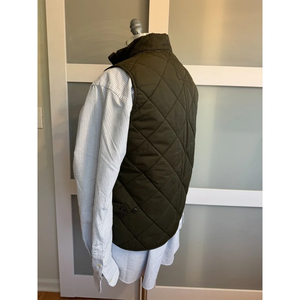 J.Crew Sussex Quilted Vest Mens M Olive Green PrimaLoft Insulated Classic Preppy